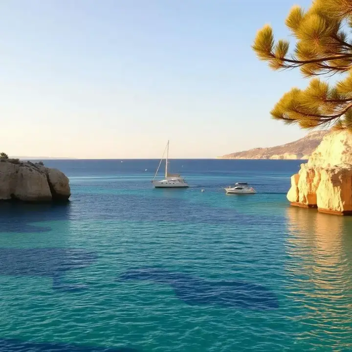 Ibiza sea-view scene that supports urgent, last-minute concierge handling