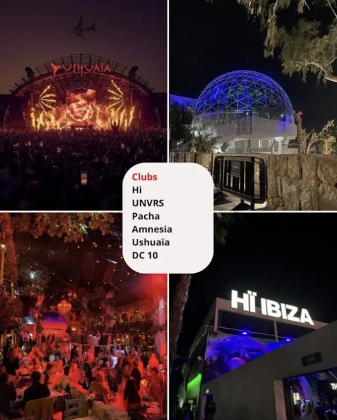 Ibiza club access collage