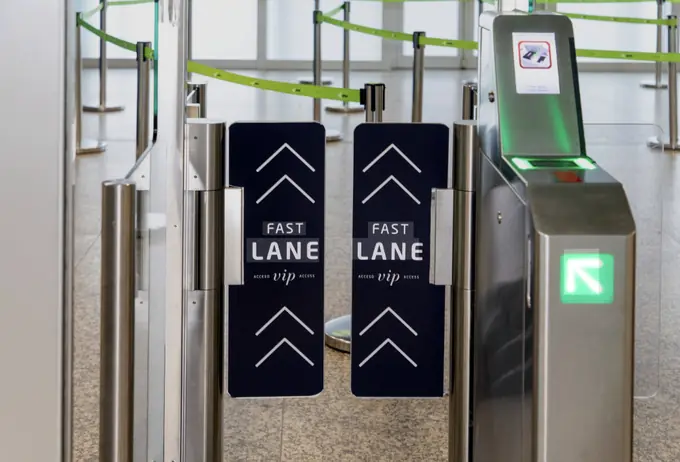 VIP fast lane access at the airport